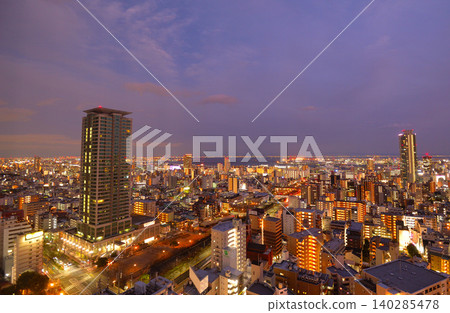 從ANA皇冠假日酒店欣賞神戶市夜景 140285478