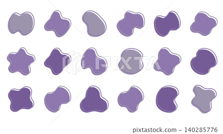 Fluid shape, liquid, flat, purple tones Fluid shape, liquid, flat, purple tones 140285776