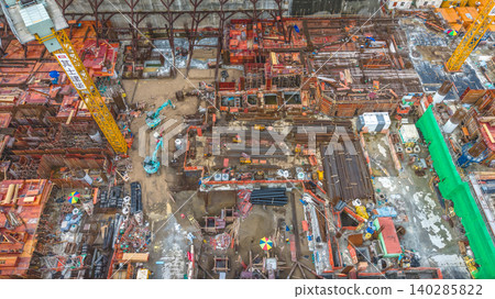 June 7 2026 Hong Kong. Yau Tong construction site aerial June 7 2026 Hong Kong. Yau Tong construction site aerial 140285822