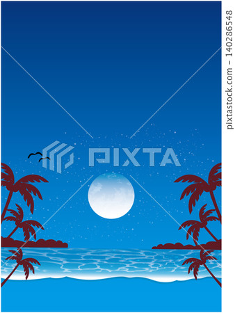 A tropical beach at night A tropical beach at night 140286548