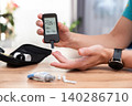Diabetes doing sugar blood test 140286710