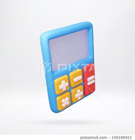 3D Calculator icon with math symbols 3D Calculator icon with math symbols 140286921