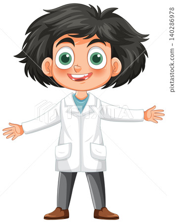 Cheerful Young Scientist in Lab Coat Cheerful Young Scientist in Lab Coat 140286978