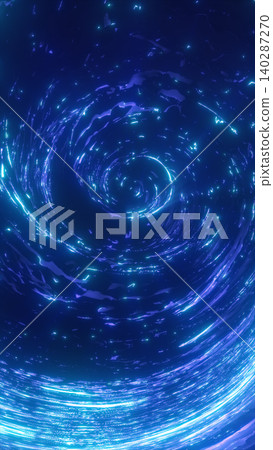 Abstract blue luminous vortex with glossy swirling reflections, creating a deep futuristic tunnel of liquid light. Abstract blue luminous vortex with glossy swirling reflections, creating a deep futuristic tunnel of liquid light. 140287270
