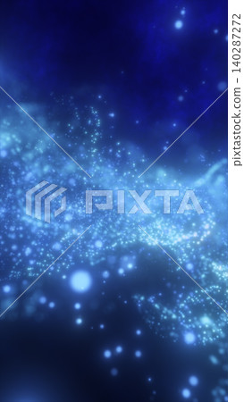 Bright blue sparkling particles drift in a flowing wave, creating a dreamy abstract background with cosmic light and gentle motion Bright blue sparkling particles drift in a flowing wave, creating a dreamy abstract background with cosmic light and gentle motion 140287272