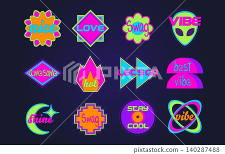 Y2k sticker collection with retro pop art vibes Y2k sticker collection with retro pop art vibes 140287488
