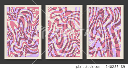 Psychedelic swirl pattern, abstract groovy waves Psychedelic swirl pattern, abstract groovy waves 140287489