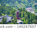 【日蓮宗總本山】從纜車上眺望久遠寺【身延山索道】 【日蓮宗總本山】從纜車上眺望久遠寺【身延山索道】 140287607