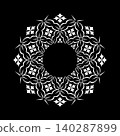 Radial Round Pattern on Black Background. Radial Round Pattern on Black Background. 140287899