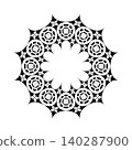 Abstract Decorative Radial Circle Pattern. Abstract Decorative Radial Circle Pattern. 140287900
