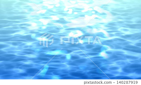 Sparkling blue water surface background texture/water light image material 140287919