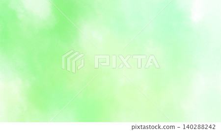 在繪圖紙上用水彩顏料繪製的純色亮黃綠色背景。 140288242