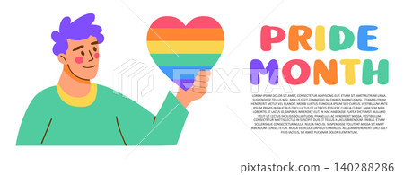 Pride month concept. Flat style illustration Pride month concept. Flat style illustration 140288286