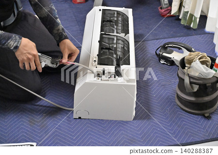 Air conditioner replacement, installation, and construction work for living room. Air conditioner replacement, installation, and construction work for living room. 140288387