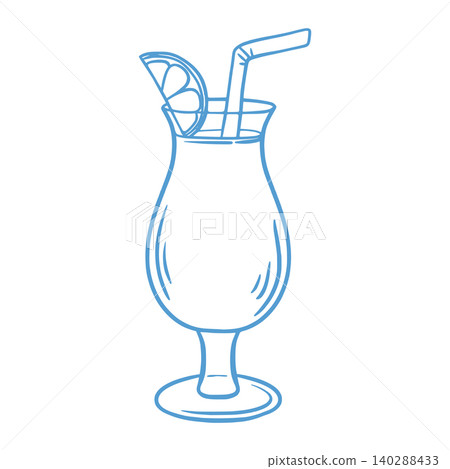 Refreshing drink in glass clip art Refreshing drink in glass clip art 140288433
