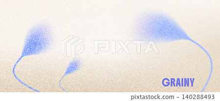 Muted neutral grain gradient with delicate flower on fall background. Soft blue blooms and gentle grain noise with thin curved stems for autumn poster. Vector floral backdrop in neutral cream tone Muted neutral grain gradient with delicate flower on fall background. Soft blue blooms and gentle grain noise with thin curved stems for autumn poster. Vector floral backdrop in neutral cream tone 140288493