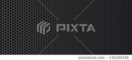 Fiber honeycomb cloth with carbon hexagon on black for sporty tech overlay. Grey hex grid covers the surface with nano texture and subtle warm tone. Dark vector for mircrographic geometric design Fiber honeycomb cloth with carbon hexagon on black for sporty tech overlay. Grey hex grid covers the surface with nano texture and subtle warm tone. Dark vector for mircrographic geometric design 140288566