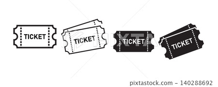 Event Admission Ticket Icon Collection Event Admission Ticket Icon Collection 140288692