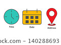 Time Date Location Icon Collection 140288693