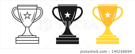 Trophy Cup Winner Award Icons Trophy Cup Winner Award Icons 140288694