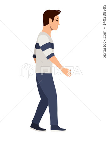 Animated sequence of a man walking forward Animated sequence of a man walking forward 140288985