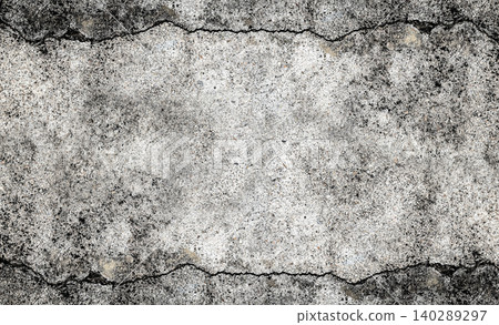 Horizontal grunge concrete banner frame with dark vignette edges Horizontal grunge concrete banner frame with dark vignette edges 140289297