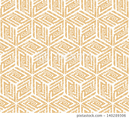 Abstract geometric pattern. A seamless vector background. White and golden ornament. Graphic modern pattern. Simple lattice graphic design Abstract geometric pattern. A seamless vector background. White and golden ornament. Graphic modern pattern. Simple lattice graphic design 140289306