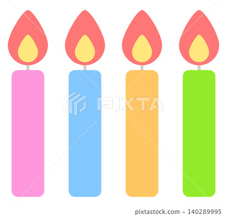 Cute candle set of 4 colors Cute candle set of 4 colors 140289995