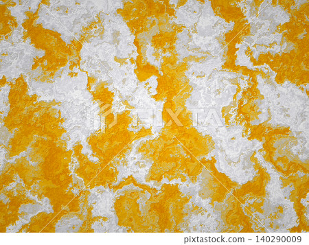 Abstract marble background with intensely flowing gold and silvery-white tones, featuring a luxurious fractal pattern texture. 140290009