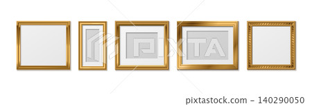 Elegant gold frames with wooden or metal borders Elegant gold frames with wooden or metal borders 140290050
