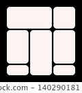Minimal Geometric Bauhaus Bento Grid Pattern. Abstract Vector Layouts For Posters, Flyers, Catalogs, Social Media, And Modern Editorial Design. 140290181