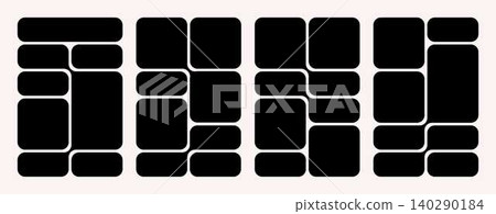 Vector Set Of Minimal Bento Grid Layout. Modular Design Templates, Abstract Collage, UI Wireframe For Modern Web Pages, Social Media. Bento Boxes For Photo Collages And Digital Presentations. Vector Set Of Minimal Bento Grid Layout. Modular Design Templates, Abstract Collage, UI Wireframe For Modern Web Pages, Social Media. Bento Boxes For Photo Collages And Digital Presentations. 140290184