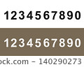 Black and white number set, vintage-style design material. 140290273