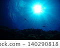 The sun rising up from the water 140290818