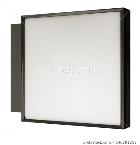 The signboard is shown in a rectangular shape with a simple design. It has a three-dimensional look and is cut out for display purposes. The background is clear The signboard is shown in a rectangular shape with a simple design. It has a three-dimensional look and is cut out for display purposes. The background is clear 140291252