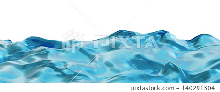 The scene shows a smooth surface of water waves rendered in three dimensions. The blue footer provides a simple yet effective contrast against the clear background. Light reflects off the waves The scene shows a smooth surface of water waves rendered in three dimensions. The blue footer provides a simple yet effective contrast against the clear background. Light reflects off the waves 140291304