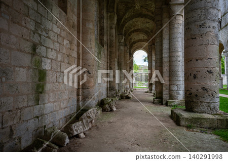 Ruins of Jumieges Abbey by the Seine River, Normandy Ruins of Jumieges Abbey by the Seine River, Normandy 140291998