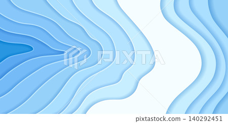 Abstract layered paper cutout landscape Abstract layered paper cutout landscape 140292451