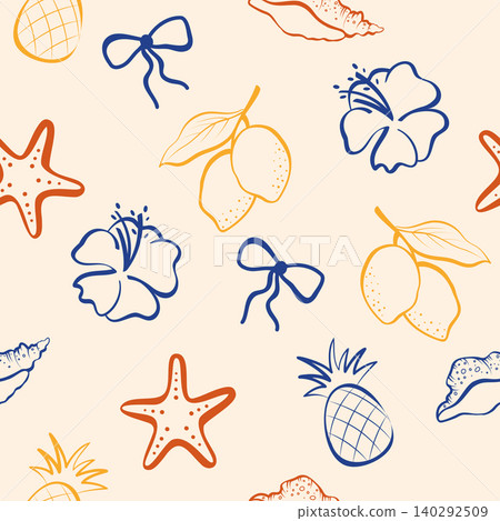 summer seamless pattern amalfi design summer seamless pattern amalfi design 140292509