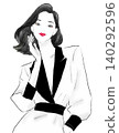 一個美麗的女人微笑 140292596