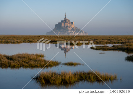 Mont Saint-Michel Abbey and Village, Normandy, France Mont Saint-Michel Abbey and Village, Normandy, France 140292629