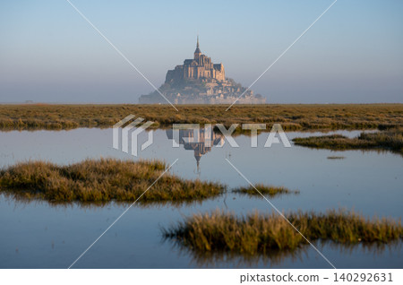Mont Saint-Michel Abbey and Village, Normandy, France 140292631