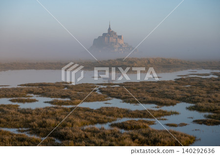 Mont Saint-Michel Abbey and Village, Normandy, France Mont Saint-Michel Abbey and Village, Normandy, France 140292636