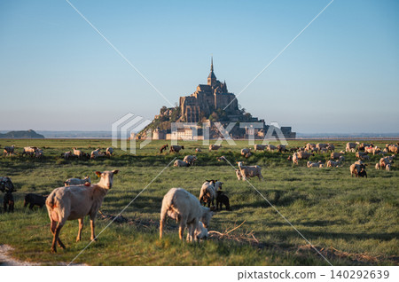 Mont Saint-Michel Abbey and Village, Normandy, France 140292639
