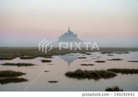 Mont Saint-Michel Abbey and Village, Normandy, France Mont Saint-Michel Abbey and Village, Normandy, France 140292642