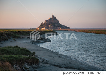 Mont Saint-Michel Abbey and Village, Normandy, France 140292646