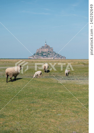 Mont Saint-Michel Abbey and Village, Normandy, France Mont Saint-Michel Abbey and Village, Normandy, France 140292649