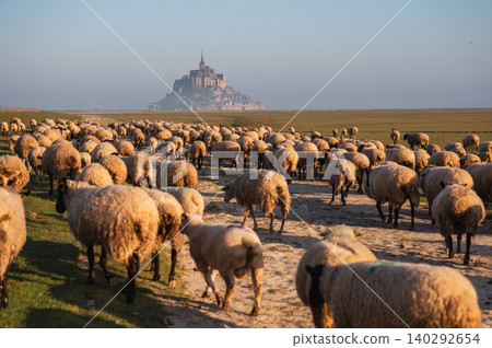 Mont Saint-Michel Abbey and Village, Normandy, France Mont Saint-Michel Abbey and Village, Normandy, France 140292654