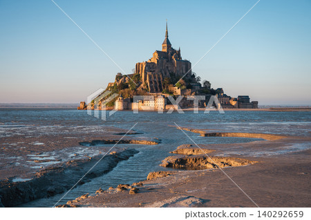 Mont Saint-Michel Abbey and Village, Normandy, France Mont Saint-Michel Abbey and Village, Normandy, France 140292659