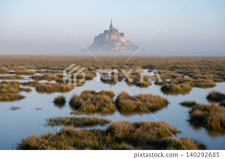 Mont Saint-Michel Abbey and Village, Normandy, France Mont Saint-Michel Abbey and Village, Normandy, France 140292685